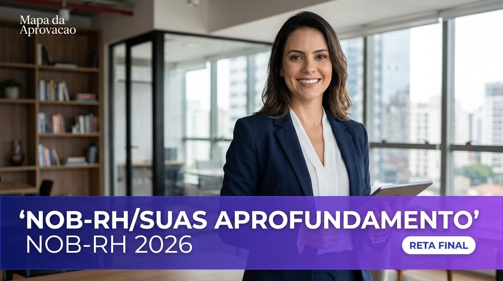 NOB-RH/SUAS Aprofundamento — Modo Difícil + Minha Banca (IA que corrige e avalia redação)