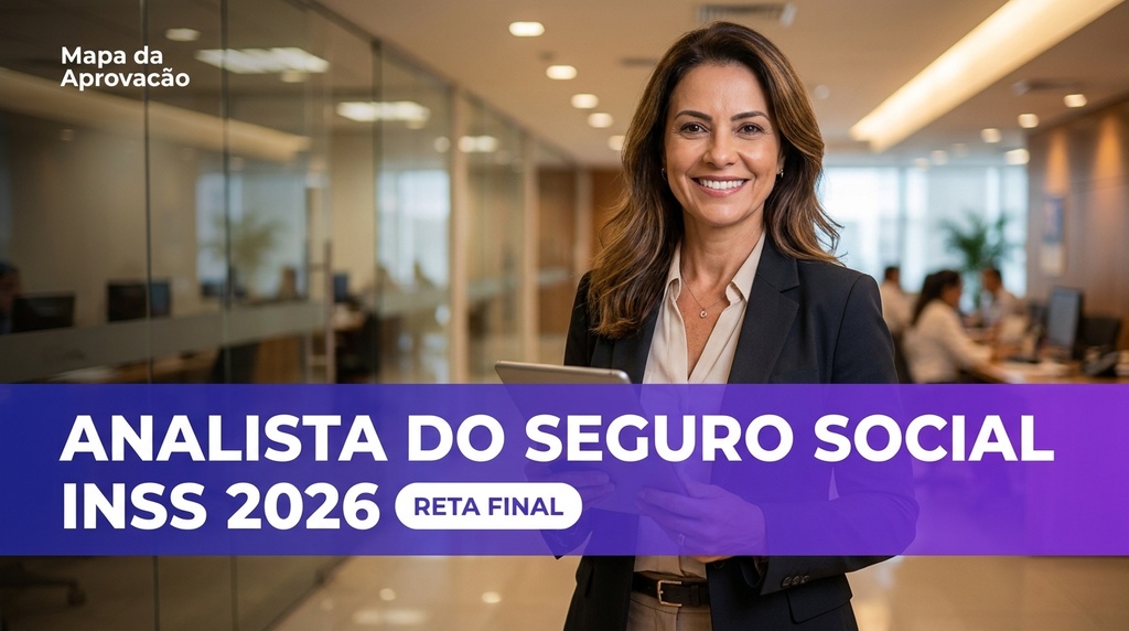 Analista do Seguro Social INSS 2026 — Nível 3: Simulado e Reta Final + Minha Banca (IA que corrige e avalia redação)