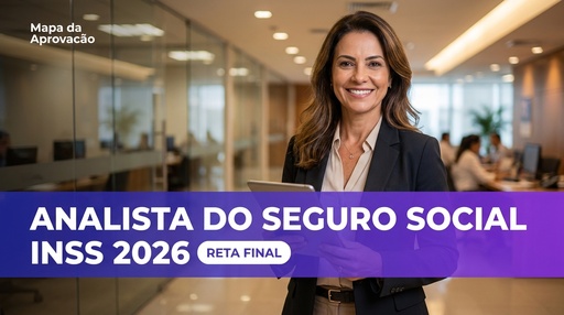 Analista do Seguro Social INSS 2026 — Nível 3: Simulado e Reta Final + Minha Banca (IA que corrige e avalia redação)