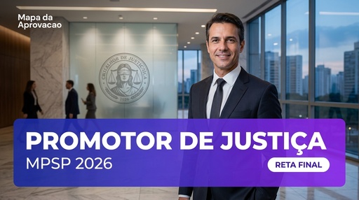 Promotor de Justiça MPSP 2026 — Nível 3: Simulado e Reta Final + Minha Banca (IA que corrige e avalia redação)