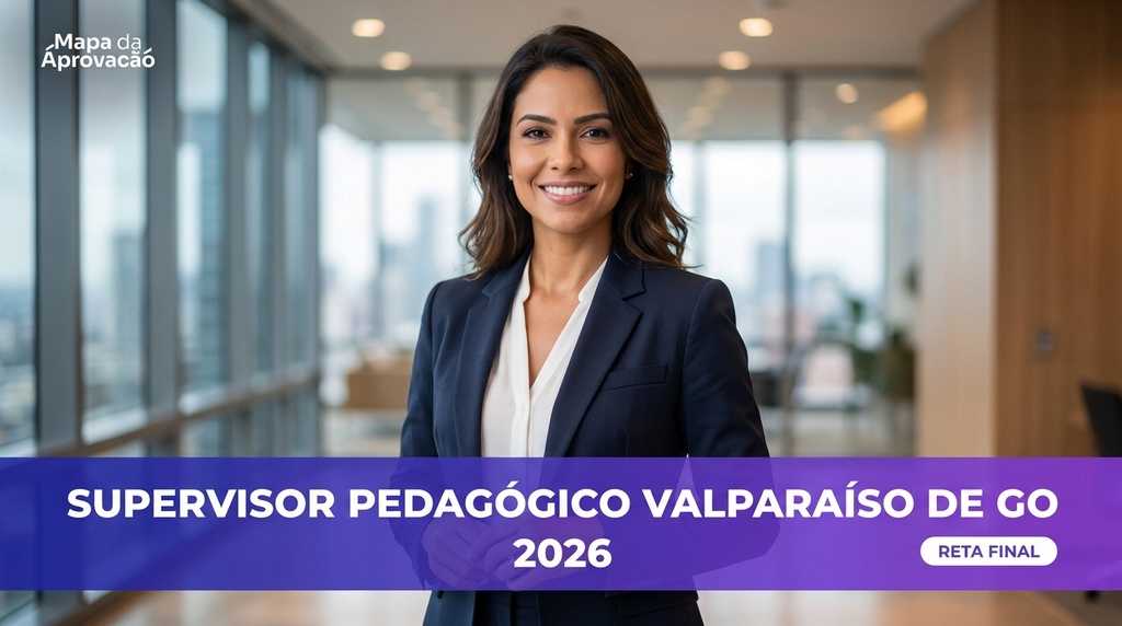 Supervisor Pedagógico Valparaíso de Goiás 2026 — Nível 3: Simulado e Reta Final + Minha Banca (IA que corrige e avalia redação)