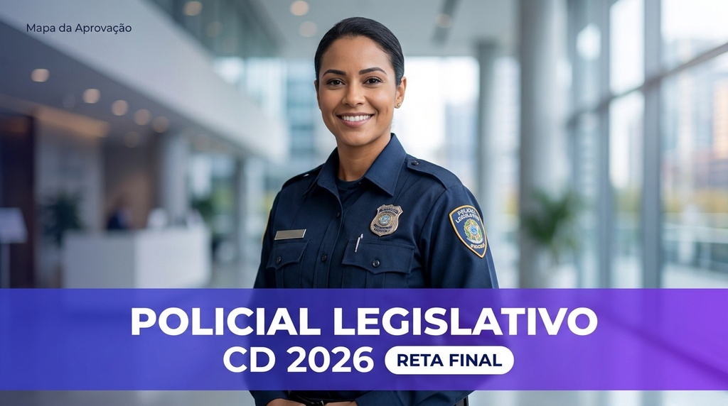 Policial Legislativo CD 2026 — Nível 3: Simulado e Reta Final + Minha Banca (IA que corrige e avalia redação)