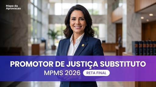 Promotor de Justiça Substituto MPMS 2026 — Nível 3: Simulado e Reta Final + Minha Banca (IA que corrige e avalia redação)