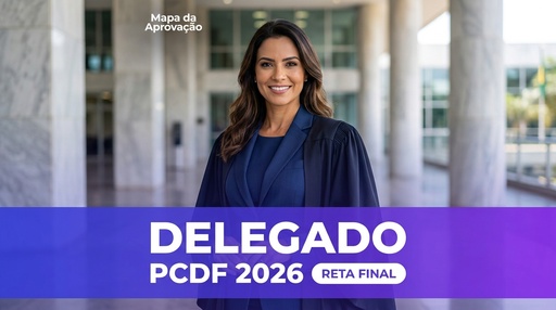 Delegado PCDF 2026 — Nível 3: Simulado e Reta Final + Minha Banca (IA que corrige e avalia redação)