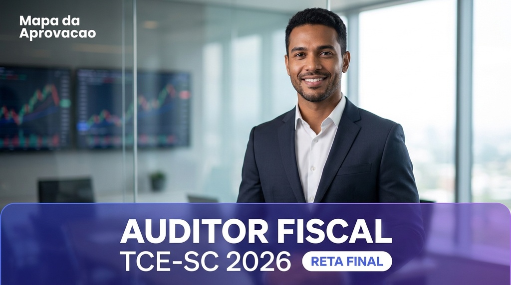 Auditor Fiscal TCE-SC 2026 — Nível 3: Simulado e Reta Final + Minha Banca (IA que corrige e avalia redação)