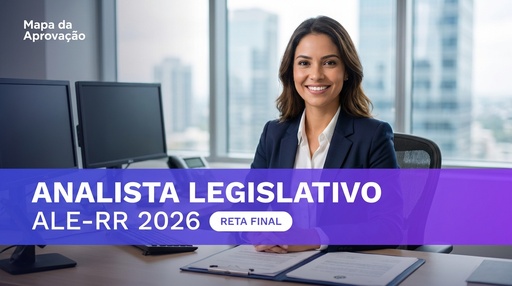 Analista Legislativo ALE-RR 2026 — Nível 2: Aprofundamento + Minha Banca (IA que corrige e avalia redação)