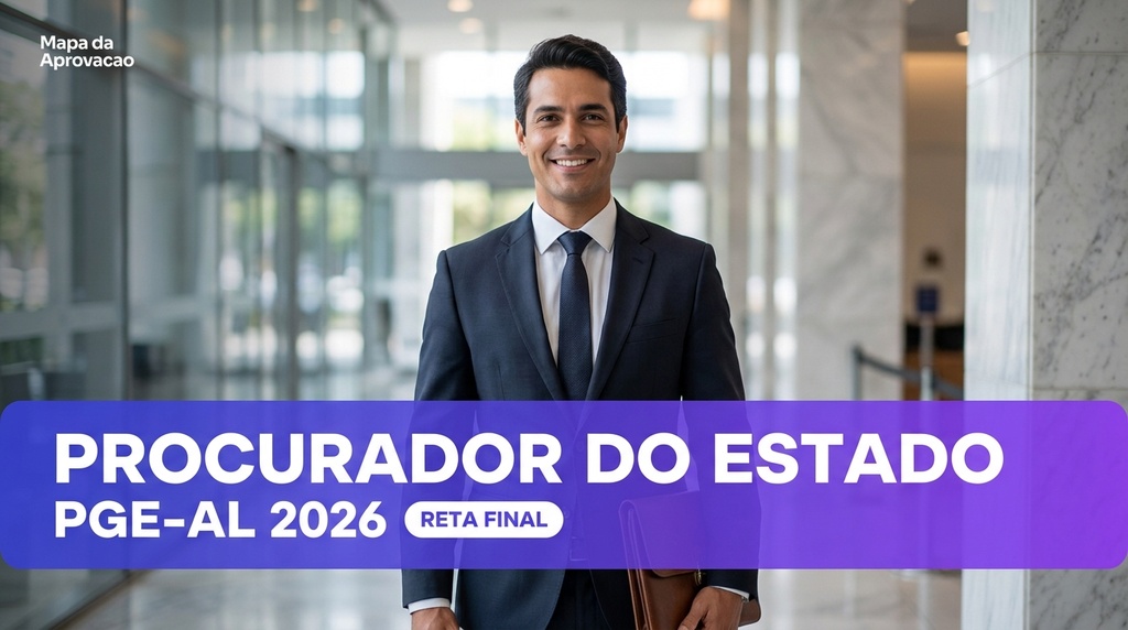 Procurador do Estado PGE-AL 2026 — Nível 3: Simulado e Reta Final + Minha Banca (IA que corrige e avalia redação)